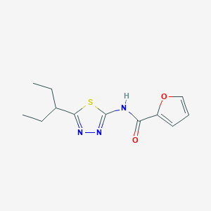 molecular formula C12H15N3O2S B5789702 N-[5-(pentan-3-yl)-1,3,4-thiadiazol-2-yl]furan-2-carboxamide 