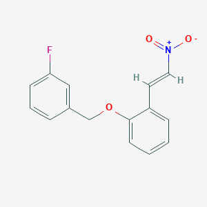 molecular formula C15H12FNO3 B5789705 1-[(3-fluorobenzyl)oxy]-2-(2-nitrovinyl)benzene 