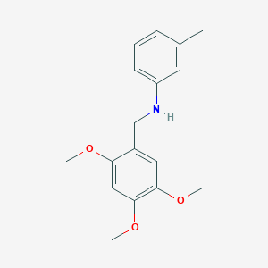 molecular formula C17H21NO3 B5789732 (3-methylphenyl)(2,4,5-trimethoxybenzyl)amine 