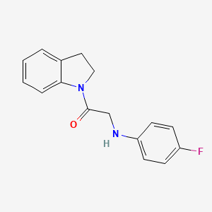molecular formula C16H15FN2O B5789745 N-[2-(2,3-dihydro-1H-indol-1-yl)-2-oxoethyl]-4-fluoroaniline 