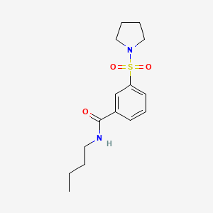 molecular formula C15H22N2O3S B5789753 N-butyl-3-(1-pyrrolidinylsulfonyl)benzamide 