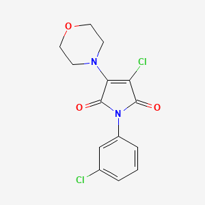 molecular formula C14H12Cl2N2O3 B5789756 3-chloro-1-(3-chlorophenyl)-4-(4-morpholinyl)-1H-pyrrole-2,5-dione 