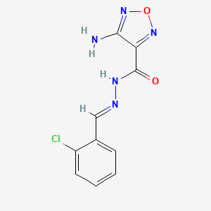 molecular formula C10H8ClN5O2 B5789760 4-amino-N'-(2-chlorobenzylidene)-1,2,5-oxadiazole-3-carbohydrazide 