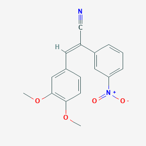 molecular formula C17H14N2O4 B5789769 3-(3,4-dimethoxyphenyl)-2-(3-nitrophenyl)acrylonitrile 