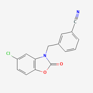 molecular formula C15H9ClN2O2 B5789774 3-[(5-chloro-2-oxo-1,3-benzoxazol-3(2H)-yl)methyl]benzonitrile 