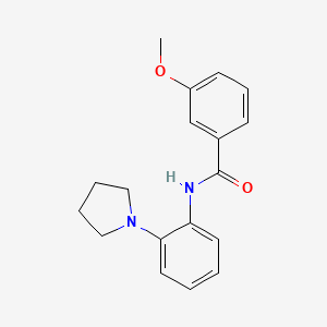 molecular formula C18H20N2O2 B5789776 3-methoxy-N-[2-(1-pyrrolidinyl)phenyl]benzamide 