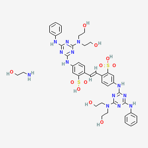 B578978 Benzenesulfonic acid, 2,2'-(1,2-ethenediyl)bis(5-((4-(bis(2-hydroxyethyl)amino)-6-(phenylamino)-1,3,5-triazin-2-yl)amino)-, compd. with 2-aminoethanol CAS No. 19472-73-2
