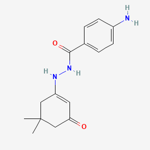 4-amino-N'-(5,5-dimethyl-3-oxo-1-cyclohexen-1-yl)benzohydrazide