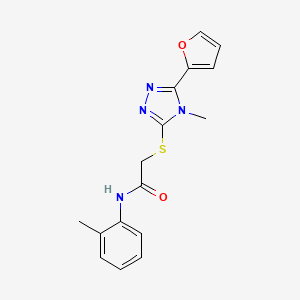 2-{[5-(2-furyl)-4-methyl-4H-1,2,4-triazol-3-yl]thio}-N-(2-methylphenyl)acetamide