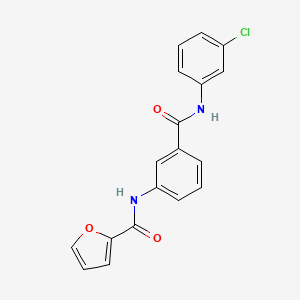 molecular formula C18H13ClN2O3 B5789817 N-(3-{[(3-chlorophenyl)amino]carbonyl}phenyl)-2-furamide CAS No. 349644-68-4