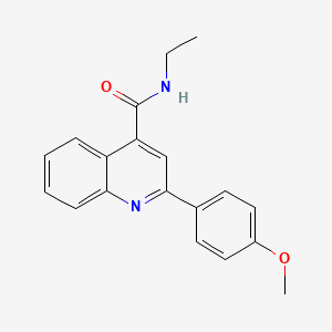 molecular formula C19H18N2O2 B5789824 N-ethyl-2-(4-methoxyphenyl)-4-quinolinecarboxamide 