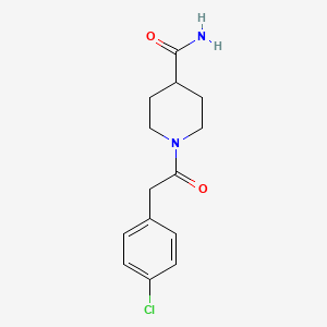 molecular formula C14H17ClN2O2 B5789826 1-[(4-chlorophenyl)acetyl]-4-piperidinecarboxamide 