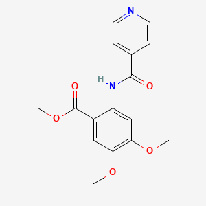 molecular formula C16H16N2O5 B5789831 methyl 2-(isonicotinoylamino)-4,5-dimethoxybenzoate 