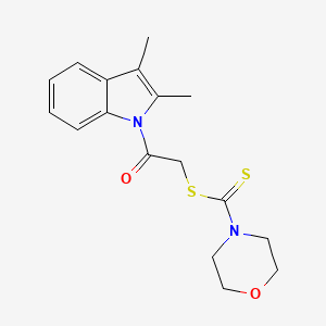 2-(2,3-dimethyl-1H-indol-1-yl)-2-oxoethyl 4-morpholinecarbodithioate