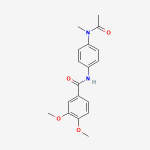 molecular formula C18H20N2O4 B5789839 N-{4-[acetyl(methyl)amino]phenyl}-3,4-dimethoxybenzamide 