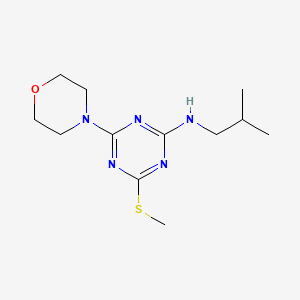 molecular formula C12H21N5OS B5789844 N-isobutyl-4-(methylthio)-6-(4-morpholinyl)-1,3,5-triazin-2-amine 