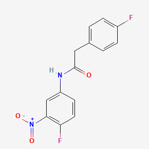 molecular formula C14H10F2N2O3 B5789861 N-(4-fluoro-3-nitrophenyl)-2-(4-fluorophenyl)acetamide 