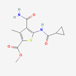 methyl 4-(aminocarbonyl)-5-[(cyclopropylcarbonyl)amino]-3-methyl-2-thiophenecarboxylate