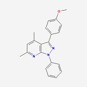 molecular formula C21H19N3O B5789866 3-(4-methoxyphenyl)-4,6-dimethyl-1-phenyl-1H-pyrazolo[3,4-b]pyridine 