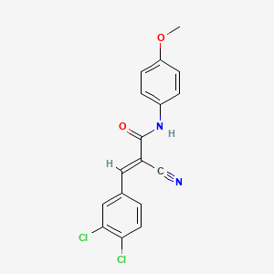 2-cyano-3-(3,4-dichlorophenyl)-N-(4-methoxyphenyl)acrylamide