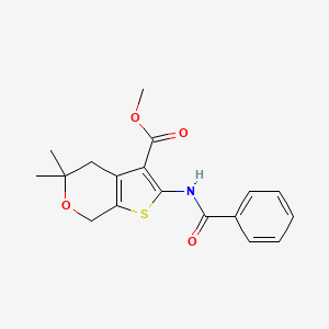 methyl 2-(benzoylamino)-5,5-dimethyl-4,7-dihydro-5H-thieno[2,3-c]pyran-3-carboxylate