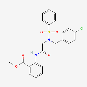 molecular formula C23H21ClN2O5S B5789890 methyl 2-{[N-(4-chlorobenzyl)-N-(phenylsulfonyl)glycyl]amino}benzoate 