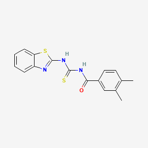 N-[(1,3-benzothiazol-2-ylamino)carbonothioyl]-3,4-dimethylbenzamide