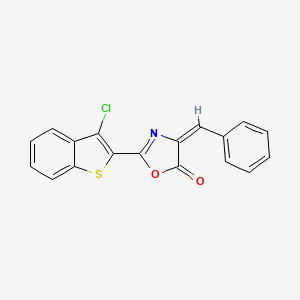 molecular formula C18H10ClNO2S B5789921 4-benzylidene-2-(3-chloro-1-benzothien-2-yl)-1,3-oxazol-5(4H)-one 