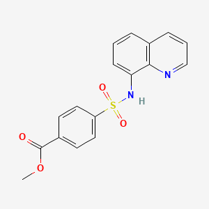 molecular formula C17H14N2O4S B5789949 methyl 4-[(8-quinolinylamino)sulfonyl]benzoate 