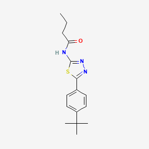 molecular formula C16H21N3OS B5789969 N-[5-(4-tert-butylphenyl)-1,3,4-thiadiazol-2-yl]butanamide 