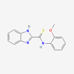 molecular formula C15H13N3OS B5789974 N-(2-methoxyphenyl)-1H-benzimidazole-2-carbothioamide 