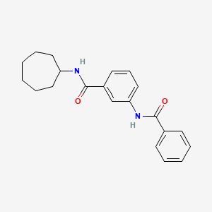 molecular formula C21H24N2O2 B5789985 3-(benzoylamino)-N-cycloheptylbenzamide 