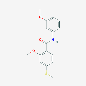 molecular formula C16H17NO3S B5790009 2-methoxy-N-(3-methoxyphenyl)-4-(methylthio)benzamide 