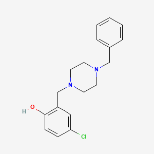 molecular formula C18H21ClN2O B5790014 2-[(4-benzyl-1-piperazinyl)methyl]-4-chlorophenol 