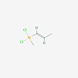 molecular formula C4H8Cl2Si B579002 1-Propenylmethyldichlorosilane CAS No. 18142-37-5