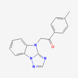 molecular formula C17H14N4O B5790041 1-(4-methylphenyl)-2-(4H-[1,2,4]triazolo[1,5-a]benzimidazol-4-yl)ethanone 