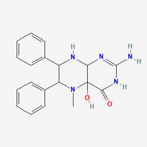 molecular formula C19H21N5O2 B579007 2-Amino-4a,5,6,7,8,8a-hexahydro-4a-hydroxy-5-methyl-6,7-diphenylpteridin-4(3H)-one CAS No. 15998-22-8