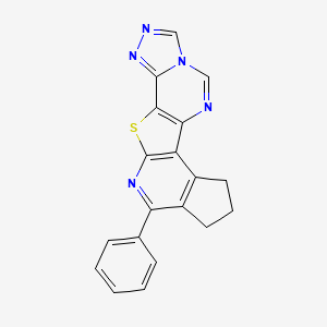 molecular formula C19H13N5S B5790097 10-phenyl-8,9-dihydro-7H-cyclopenta[4',5']pyrido[3',2':4,5]thieno[2,3-e][1,2,4]triazolo[4,3-c]pyrimidine 