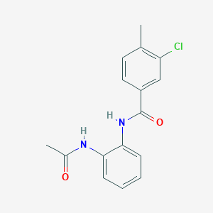 molecular formula C16H15ClN2O2 B5790114 N-[2-(acetylamino)phenyl]-3-chloro-4-methylbenzamide 
