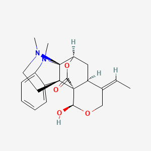 molecular formula C22H26N2O4 B579012 (1S,2S,3R,6Z,7S,9R,10S)-6-ethylidene-3-hydroxy-11,20-dimethyl-4,21-dioxa-11,20-diazahexacyclo[8.7.3.22,9.01,10.02,7.012,17]docosa-12,14,16-trien-22-one CAS No. 16843-68-8