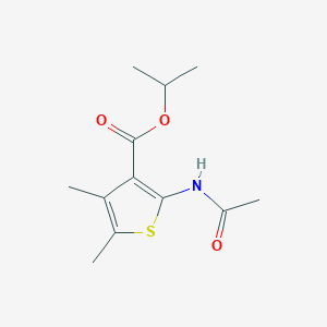 molecular formula C12H17NO3S B5790124 isopropyl 2-(acetylamino)-4,5-dimethyl-3-thiophenecarboxylate 