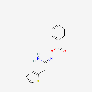 molecular formula C17H20N2O2S B5790148 N'-[(4-tert-butylbenzoyl)oxy]-2-(2-thienyl)ethanimidamide 