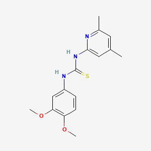 molecular formula C16H19N3O2S B5790177 N-(3,4-dimethoxyphenyl)-N'-(4,6-dimethyl-2-pyridinyl)thiourea 