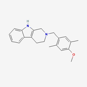 molecular formula C21H24N2O B5790179 2-(4-methoxy-2,5-dimethylbenzyl)-2,3,4,9-tetrahydro-1H-beta-carboline 