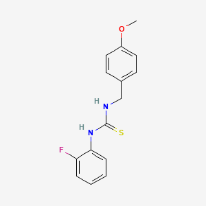 molecular formula C15H15FN2OS B5790218 N-(2-fluorophenyl)-N'-(4-methoxybenzyl)thiourea 