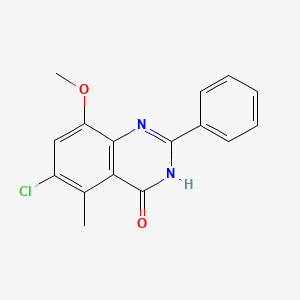 molecular formula C16H13ClN2O2 B579022 4(3h)-Quinazolinone,6-chloro-8-methoxy-5-methyl-2-phenyl- CAS No. 16081-83-7
