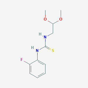 molecular formula C11H15FN2O2S B5790254 N-(2,2-dimethoxyethyl)-N'-(2-fluorophenyl)thiourea 