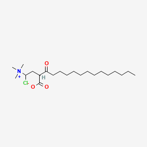 molecular formula C21H40ClNO3 B579026 肉豆蔻酰-DL-肉碱氯化物 CAS No. 18822-89-4