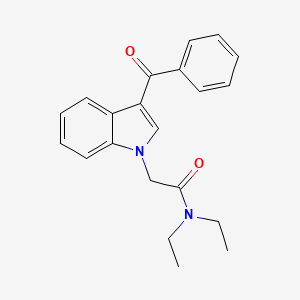 molecular formula C21H22N2O2 B5790260 2-(3-benzoyl-1H-indol-1-yl)-N,N-diethylacetamide 