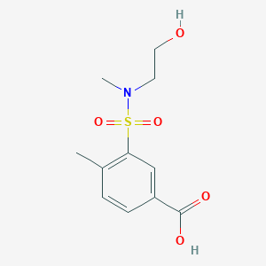 molecular formula C11H15NO5S B5790289 3-{[(2-hydroxyethyl)(methyl)amino]sulfonyl}-4-methylbenzoic acid 